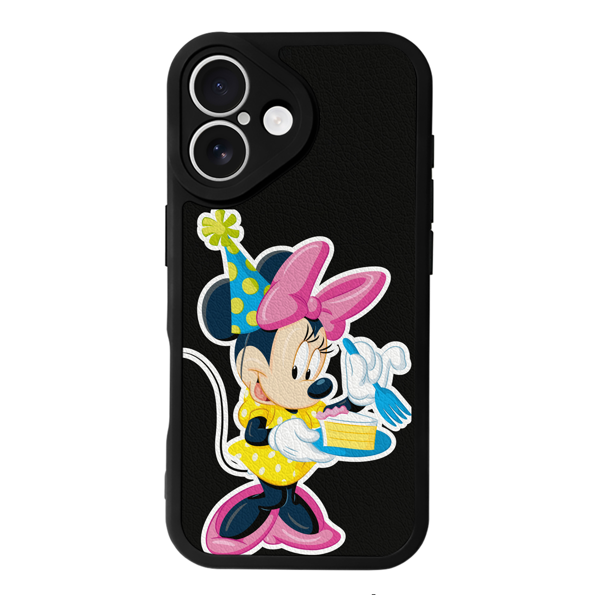 （画像用） ミッキーマウス Mickey Mouse 【iPhone 16シリーズ対応】シリコンスマホケース（レザー調） 材質：シリコン